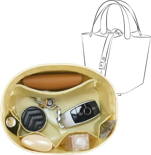 Miniatura 18 de Se adapta a Picotin 18 bolsas, inserto organizador de bolso de seda de alta calidad, suave al tacto y ligero, organizador de lujo con caja de regalo