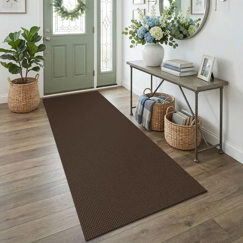 Miniatura 82 de EARTHALL Alfombra de pasillo 3x14 pies, alfombras lavables extra largas para pasillos, tejidas, antideslizante, alfombra trenzada para entrada