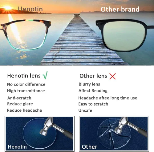 Miniatura 4 de Henotin Paquete de 4 lentes de lectura para mujer, bloqueo de luz azul, bisagra de resorte, lentes de lectura antifatiga ocular para computadora