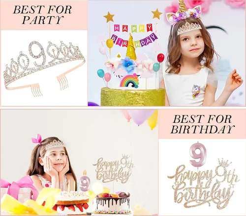 Miniatura 105 de Decoraciones de cumpleaños de 30 años para ella, banda y corona de cumpleaños de 30 años, adorno para pastel de cumpleaños y velas, tarjeta