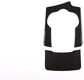 Miniatura 3 de YIWANG Fibra de carbono ABS interior coche consola central cambio panel cubierta 2 unids para Alfa Romeo Stelvio 2017 2018 2019 Auto Accesorios