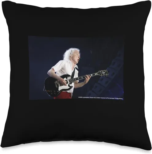AC DC Rock Concert Guitar Solo Live Stage Energy Throw Pillow