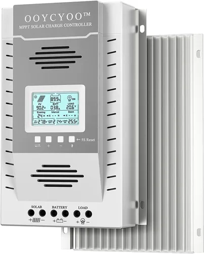 Miniatura 11 de Controlador de carga MPPT 60 amperios, regulador de carga de panel solar 12V 24V Auto 60A, entrada máxima 100V con pantalla LCD para batería