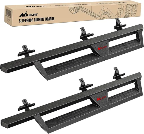 Miniatura 13 de Nilight Estribos para Wrangler JK 2007-2018 y Unlimited de 2 puertas, sistema de doble viga mejorado, escalón lateral, antideslizante, texturizado