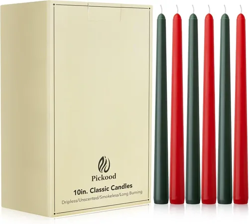 Miniatura 32 de Velas cónicas largas de 10 pulgadas sin aroma y sin goteo de 30 unidades, paquete a granel - Velas cónicas blancas a granel, perfectas para bodas