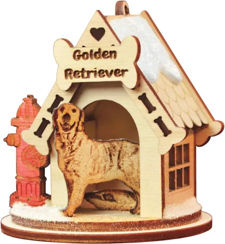 Miniatura 8 de Basset Hound Dog Tea Light Display Adorno de Navidad de madera para árbol de Navidad