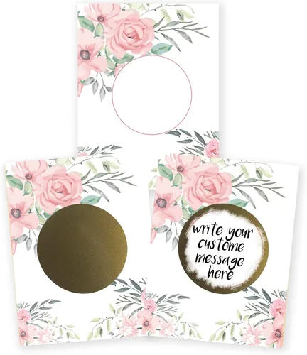 Miniatura 57 de My Scratch Offs - Paquete de 20 Mini Tarjetas Rasca y Gana DIY de Corazón Rosa para San Valentín con Calcomanías, 3x4 Pulgadas, Notas de Amor