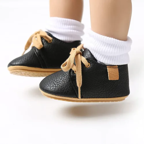Miniatura 3 de QWZban Zapatos de bebé para niños y niñas, zapatillas de deporte con suela de goma antideslizante, para cuna de bebé, zapatos de vestir
