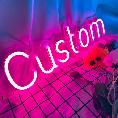 SELICOR Rótulos en luces LED de neón para habitación, boda, fiesta de cumpleaños, letrero de neón para decoración de casa, bar, tienda y logo (Texto