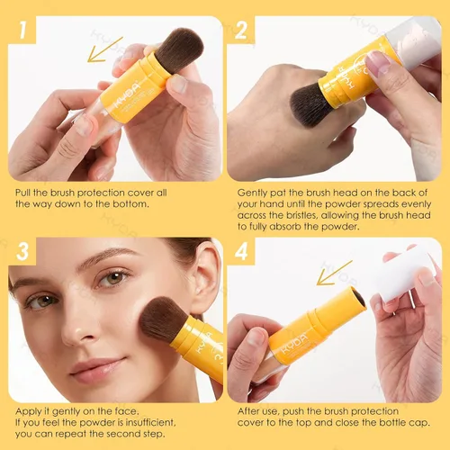 Miniatura 10 de KYDA Protector solar mineral en polvo para rostro y cuero cabelludo, protector solar SPF 35 para el cuero cabelludo, protector solar