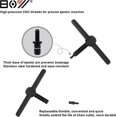 Miniatura 4 de Kit de herramientas universal para cadena de bicicleta con disyuntor de bicicleta, alicates de cadena principal, comprobador de cadena