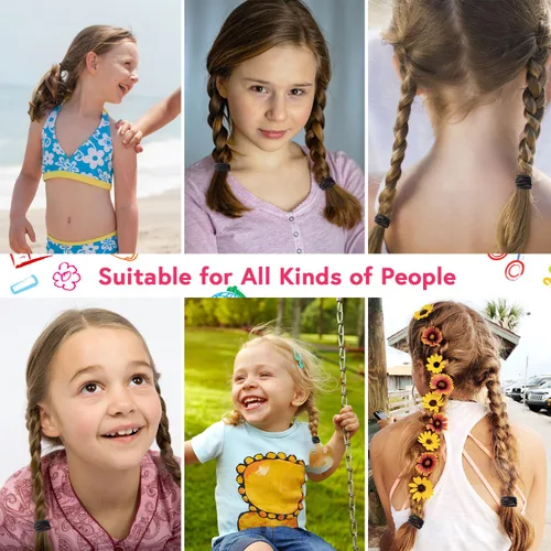 Miniatura 3 de Ligas pequeñas superelásticas para el cabello para niñas y niños pequeños, no se rompen, elásticos para coletas, coleteros para el cabello, no se