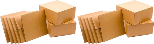 Miniatura 4 de Hallmark Cajas de regalo de 8 pulgadas (paquete de 5; Kraft cuadrado) para el día de San Valentín, cumpleaños, manualidades y más