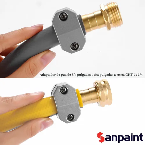 Miniatura 5 de Acoplamiento macho y hembra de zinc y aluminio, se adapta a todos los accesorios de reparación de manguera de jardín de 5/8 pulgadas y 3/4 pulgadas