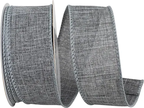 Miniatura 21 de Cinta Reliant Ribbon 92573W-031-09K para borde con alambre Everyday Linen Value, 1-1/2 pulgadas x 50 yardas, color negro