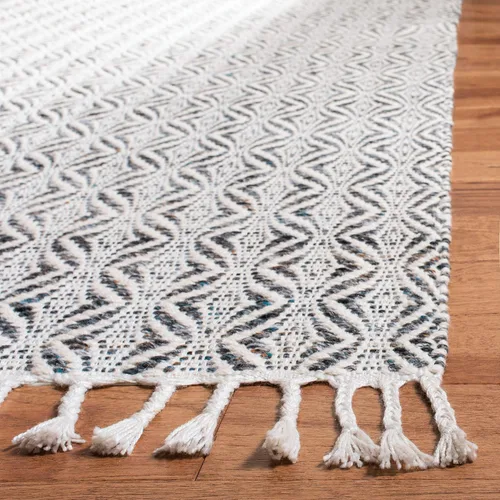 Miniatura 4 de SAFAVIEH Natura Collection Alfombra de pasillo, 2 pies 3 pulgadas x 8 pies, carbón, lana hecha a mano, ideal para zonas de alto tráfico en sala