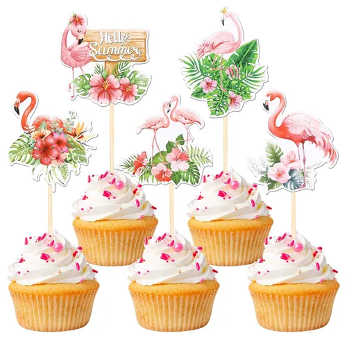 Miniatura 12 de 1 pieza de decoración de pastel de feliz cumpleaños Moana con purpurina de hoja de palma, flor de moana, selección de pastel tropical hawaiano Luau