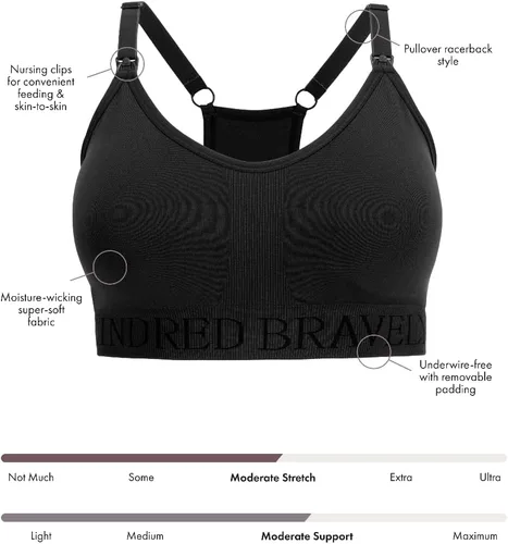 Miniatura 2 de Kindred Bravely Sublime Busty - Brasier deportivo de lactancia y maternidad de bajo impacto para F, G, H, I Cup (terracota ombrado)