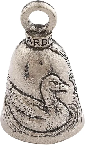 Miniatura 12 de Guardian Bell Animals Good Luck Bell w/Keyring & Black Velvet Gift Bag Motorcycle Bell Lead-Free Pewter Made in USA Pie Grande/Yeti