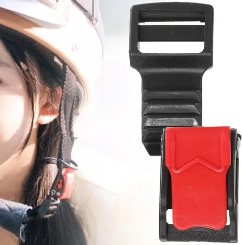 Miniatura 8 de Kit de 10 hebillas de liberación rápida para casco, adaptador de correa de barbilla de acero inoxidable con trinquete, casco de motocicleta, casco