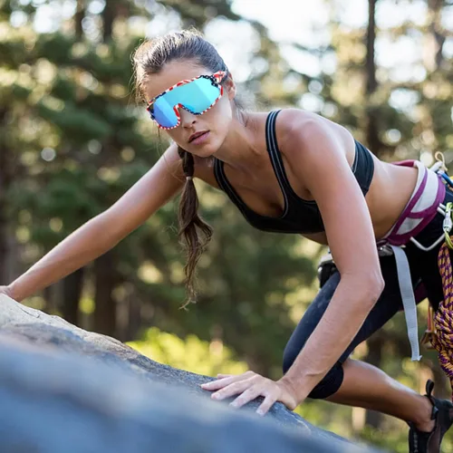 Miniatura 4 de Vipers - Lentes de sol para hombre y mujer, lentes de sol deportivos polarizados para ciclismo, pesca, correr y escalar, UV 400 Bandera azul+