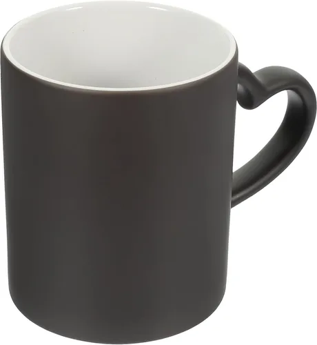 NUOBESTY Taza que cambia de color - Taza de café de cerámica, taza de decoloración en forma de corazón, taza de agua de sublimación, taza de café