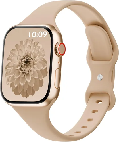 Miniatura 12 de Bandas delgadas de silicona deportivas compatibles con Apple Watch de 38mm 42mm 40mm 44mm 41mm 45mm 46mm 49mm, correa de repuesto delgada y estrecha