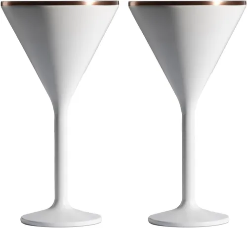 Miniatura 9 de NEWPORT Stemware Collection Premium Vacuum Insulated Stainless Steel Martini Glasses, Lightweight Margarita Glasses, Unbreakable & Stay Cold