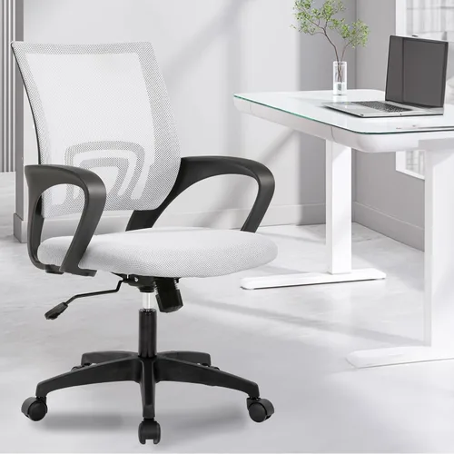 Miniatura 2 de PayLessHere Silla de escritorio ergonómica para oficina en casa, soporte lumbar ajustable, reposabrazos ejecutivo con malla de alta densidad de 360