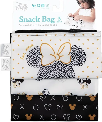 Miniatura 7 de Bumkins Disney Bolsas Reutilizables para Sándwiches y Aperitivos, para el Almuerzo Escolar de Niños y para Porciones de Adultos, Tela Lavable, Bolsa