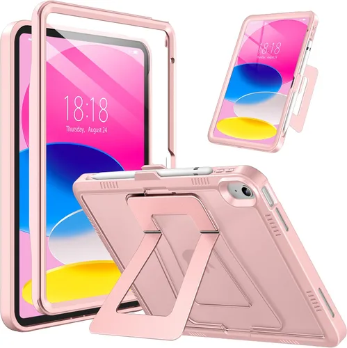 Miniatura 9 de DTTO Funda para iPad (A16) 11ª generación de 11 pulgadas 2025, funda para iPad de 10ª generación, soporte ajustable para vertical/paisaje, protector