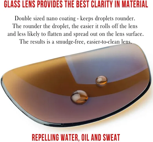 Miniatura 12 de BNUS - Gafas de sol polarizadas con lente de cristal Corning, alta definición, a la moda y resistentes a los arañazos
