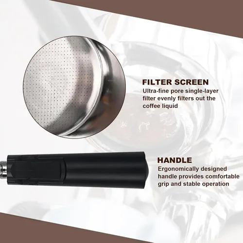 Miniatura 4 de Gevi 51mm Portafiltro sin fondo de 3 orejas - Apto para Yabano, incluye cesta de filtro de portafiltro