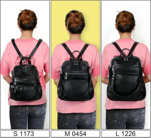 Miniatura 3 de UTO Mochila de cuero vegano para mujer, diseño de moda, convertible con borla, para viajes, con borla