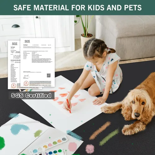 Miniatura 5 de Tapete grande para silla de oficina para alfombra, 36" x 48" antideslizante impermeable para silla de escritorio para sillas con ruedas, protector