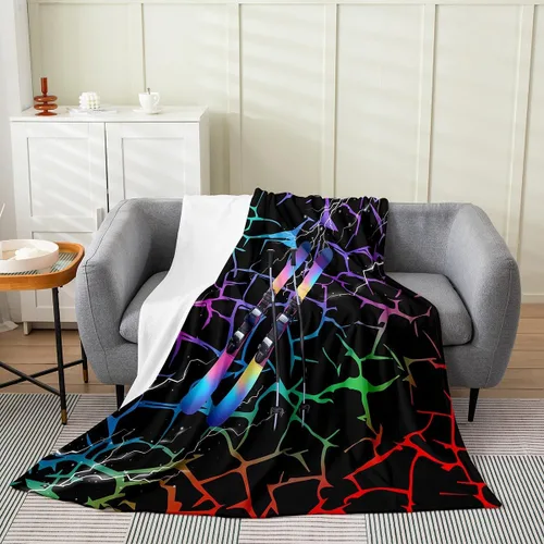 Erosebridal Manta de snowboard de 40 x 50 pulgadas, moderna manta abstracta para niños y niños, acogedora para cama y sofá, manta de forro polar