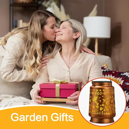 Miniatura 6 de Faroles solares de colibrí para exteriores, impermeables, decoración de jardín, luz LED de metal, regalos de cumpleaños para mujeres, mamá, regalos