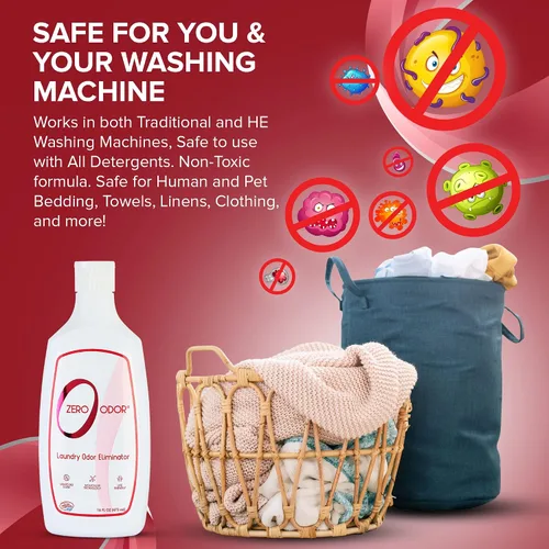 Miniatura 6 de Zero Odor – Eliminador de olores para lavandería – Elimina permanentemente el olor de la ropa – Tecnología molecular patentada. Ideal para ropa