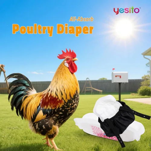 Miniatura 7 de Pañal de arnés de pollo ajustable (correa de 5.4 pies), transpirable y lavable, entrenamiento seguro para gallinas, patos y pollitos Solución