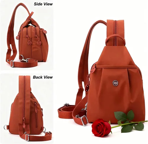 Miniatura 5 de Mochila convertible para mujer, impermeable, Oxford, 3 en 1, antirrobo, bolsa cruzada de viaje para viajes, Negro