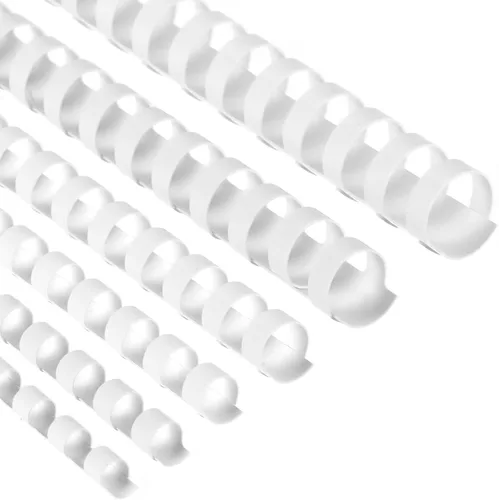 Miniatura 13 de Yunsailing Paquete de 150 peines de plástico para encuadernación de plástico, 19 anillos de encuadernación con espiral, tamaño carta, para Negro
