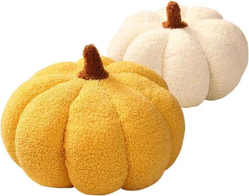 Miniatura 11 de Almohada decorativa con forma de calabaza para Halloween o Acción de Gracias, almohada con forma de calabaza, almohadas de calabaza simuladas en 3D