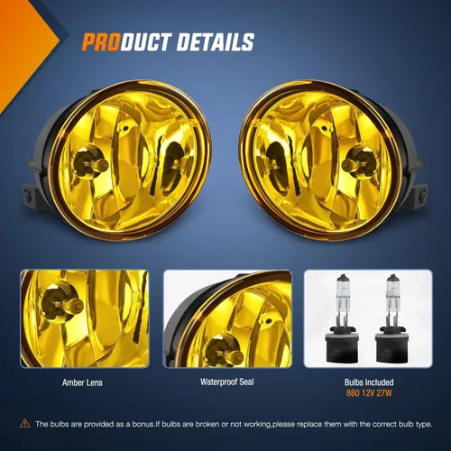 Miniatura 2 de Nilight Conjunto de luz antiniebla compatible con Nissan Armada 2005 2006 2007 2004 2005 2006 2007 2008 2009 2010 2011 2012 2013 2014 2015 Titan