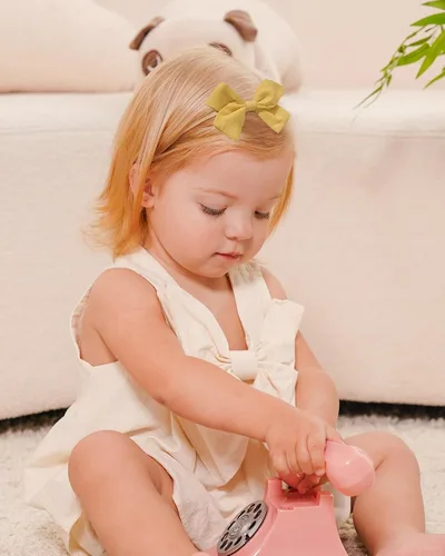 Miniatura 7 de Jollybows 20 diademas con lazo para el pelo, de nailon, bandas de lino elásticas, accesorios para el pelo para niñas, niños y bebés recién nacidos