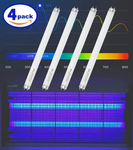 Miniatura 6 de amgolibi 18 pulgadas 15 vatios U V/A bombilla negra F15T8/BL reemplazo T8 BL lámparas fluorescentes para máquina 30W 350BL 365-nm luz azul 4