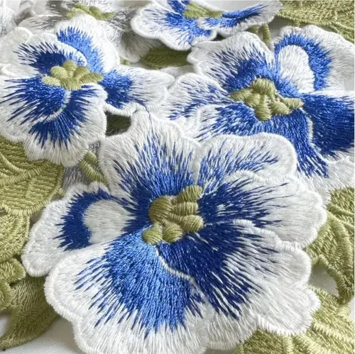 Miniatura 7 de 1 par de parches de peonía azul, parches de flores para ropa de bricolaje, jeans, manualidades de costura