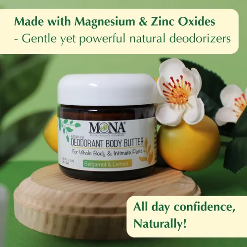 Miniatura 8 de MONA Crema desodorante natural para todo el cuerpo para mujeres y hombres, para partes privadas, sin bicarbonato de sodio ni aluminio, agradable