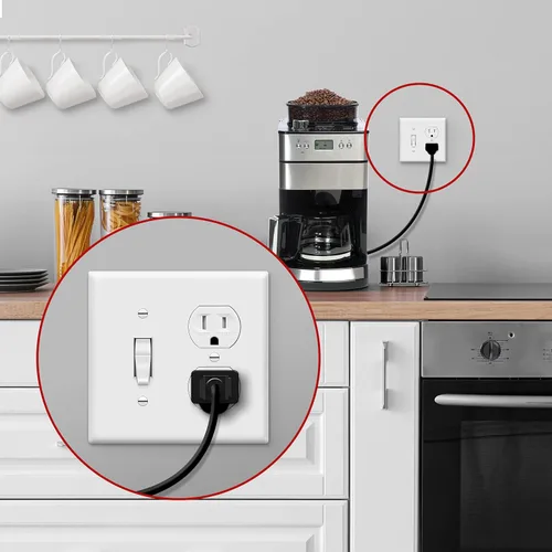 Miniatura 8 de Enerlites placas para combinación de apagador de pared, tamaño estándar, de policarbonato irrompible, color blanco, Blanco, 1