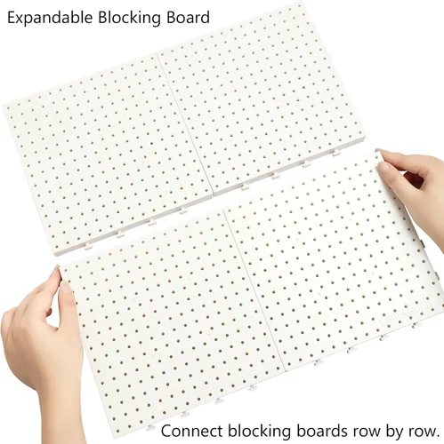 Miniatura 5 de Tabla de bloqueo de ganchillo de 7.5 pulgadas con clavijas, tablero de bloqueo cuadrado de abuelita para ganchillo, tablero de bloqueo de plástico