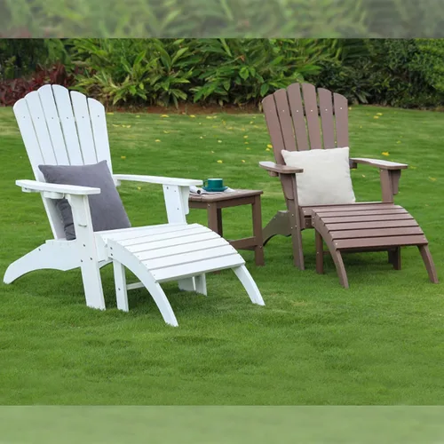 Miniatura 6 de Psilvam Silla Adirondack, silla para hoguera de madera de polietileno de gran tamaño con soporte para tazas, sillas de patio de soporte de 350 Marrón